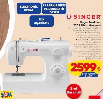SİNGER TRADİTİON 2259 DİKİŞ MAKİNESİ SİNGER TRADİTİON 2259 DİKİŞ MAKİNESİ